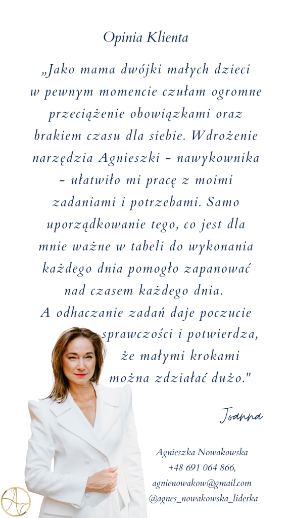 Nawykownik opinia Joanny PION